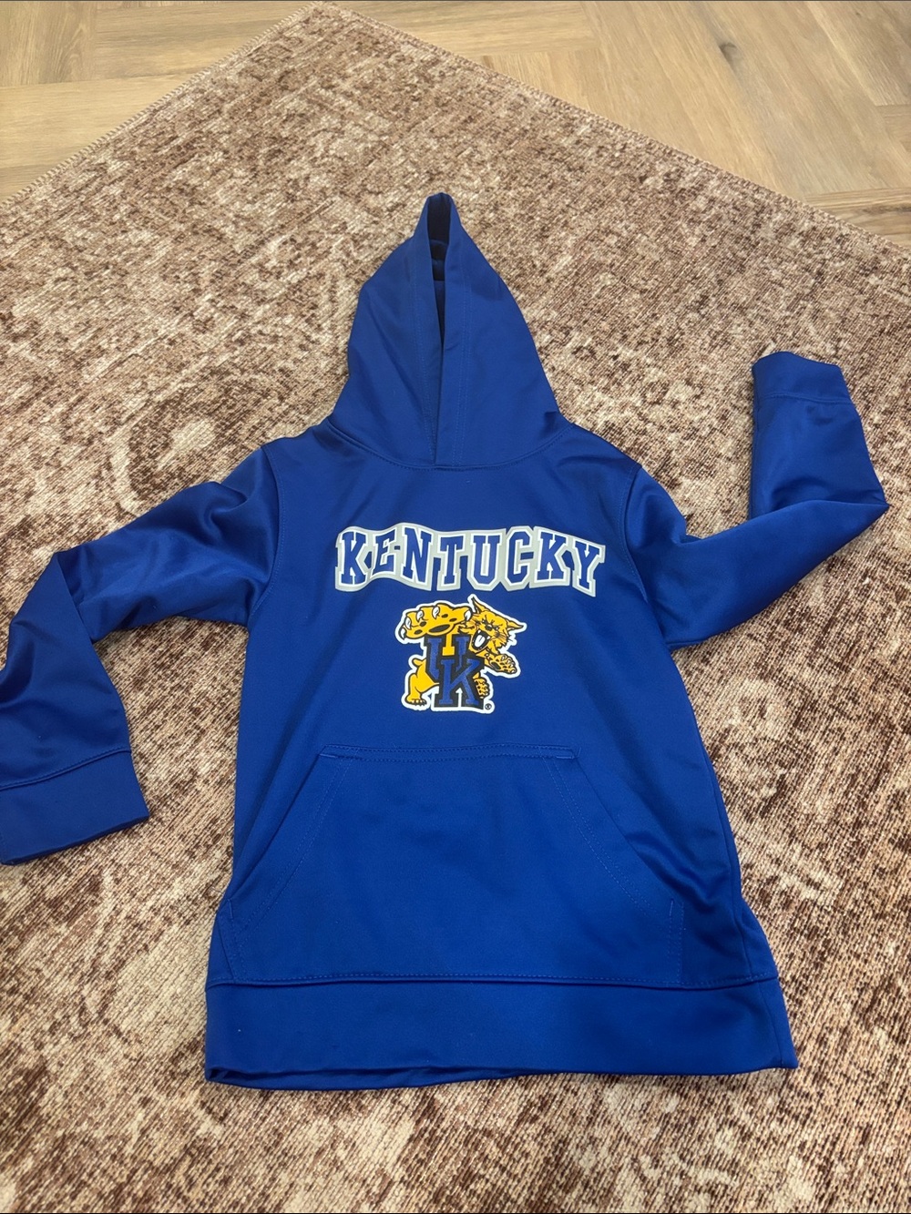 NCAA Royal Blue Kids Hoodie with Kentucky Script & Mascot